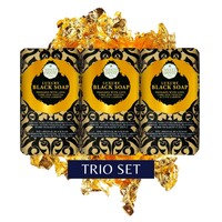 LUXURY BLACK SOAP 250G ( TRIO SET )